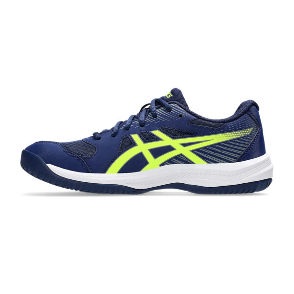 Asics Upcourt 6 Badminton Shoes (Blue Expanse/Safety Yellow)