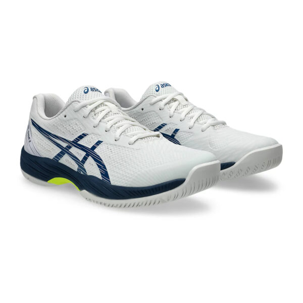 Asics Gel Game 9 Tennis Shoes (White/Mako Blue)