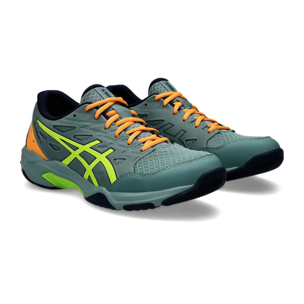 Asics Gel Rocket 11 Badminton Shoes (Celadon/Safety Yellow)