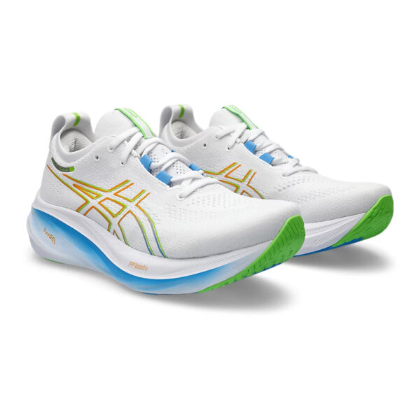 Asics GEL-NIMBUS 26 Running Shoes (White/Waterscape)