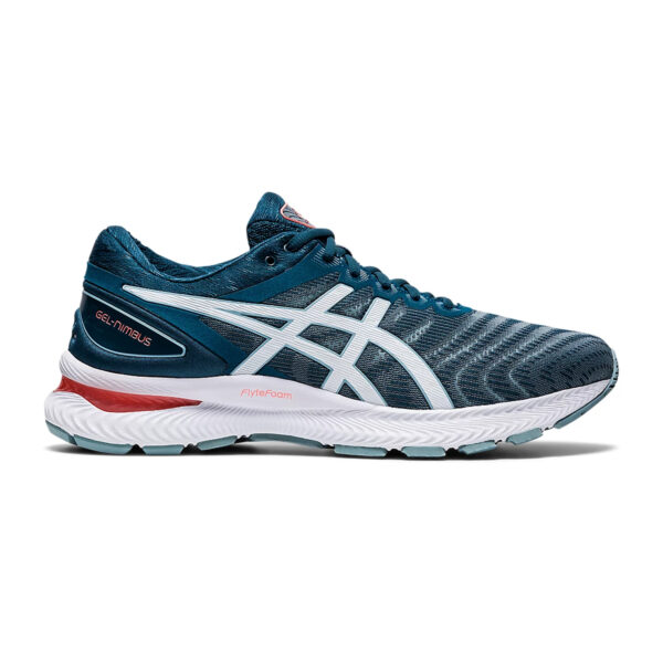 Asics Gel Nimbus 22 Running Shoes (Light Steel/Magnetic Blue)