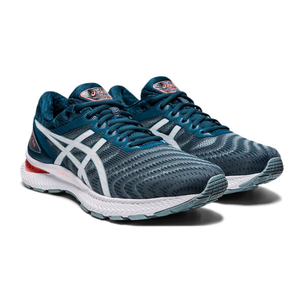 Asics Gel Nimbus 22 Running Shoes (Light Steel/Magnetic Blue)