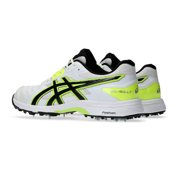 Asics GEL GULLY 7 Cricket Shoes (White/Safety Yellow)