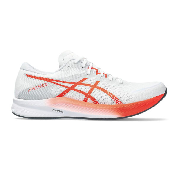 Asics HYPER SPEED 3 Running Shoes (White/Sunrise Red)