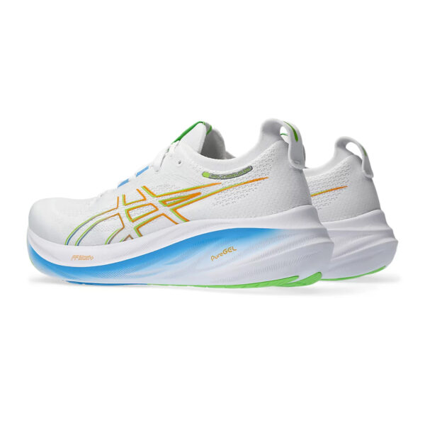 Asics GEL-NIMBUS 26 Running Shoes (White/Waterscape)