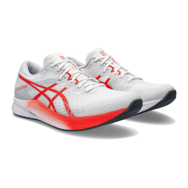 Asics HYPER SPEED 3 Running Shoes (White/Sunrise Red)