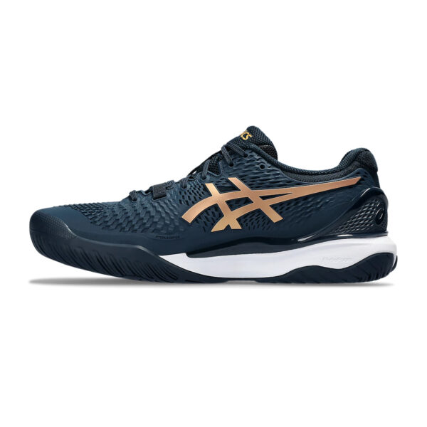 Asics Gel Resolution 9 Tennis Shoes (French Blue/Pure Gold)