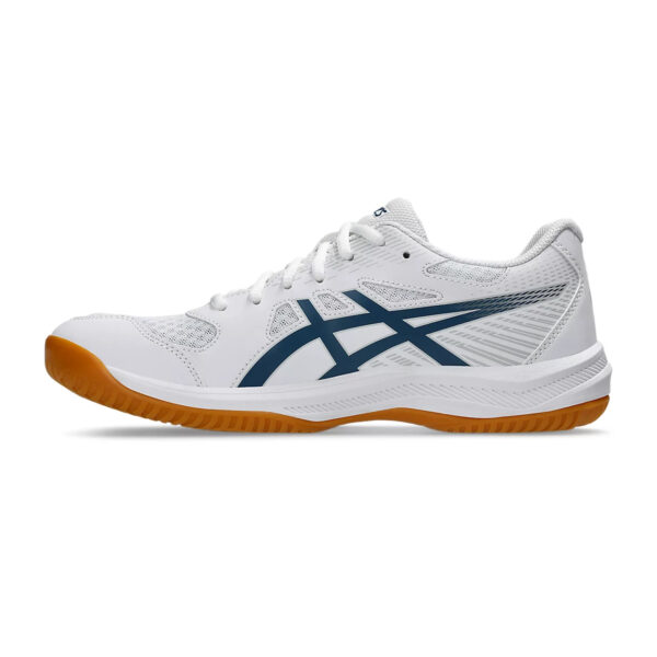 Asics Upcourt 6 Badminton Shoes (White/Vintage Indigo)