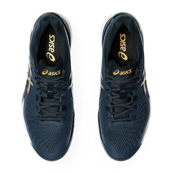 Asics Gel Resolution 9 Tennis Shoes (French Blue/Pure Gold)