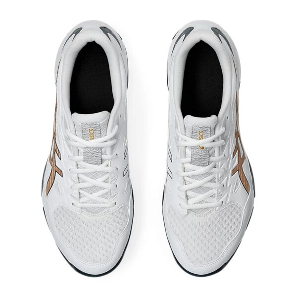 Asics Gel Rocket 11 Badminton Shoes (White/Pure Gold)