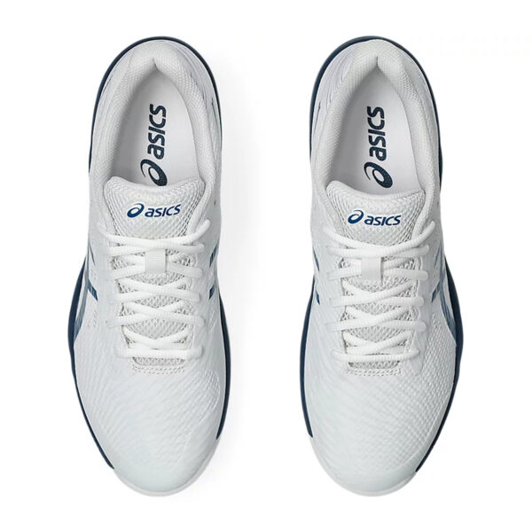 Asics Gel Game 9 Tennis Shoes (White/Mako Blue)