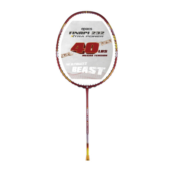 Apacs Finapi 232 XTRA Power Badminton Racket (Red/Gold)