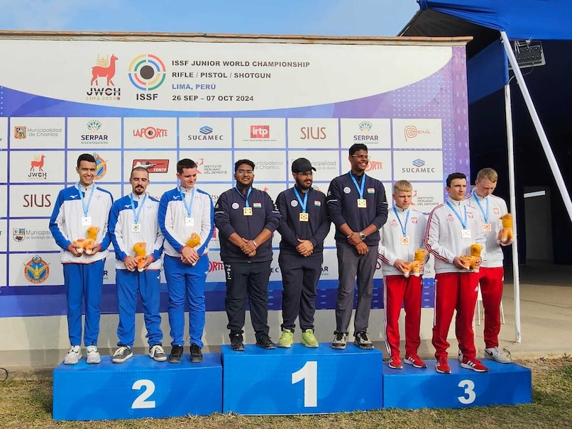 India Wins 11th Gold at ISSF Junior World Championship in Men's 25m Rapid-Fire Pistol Team Event