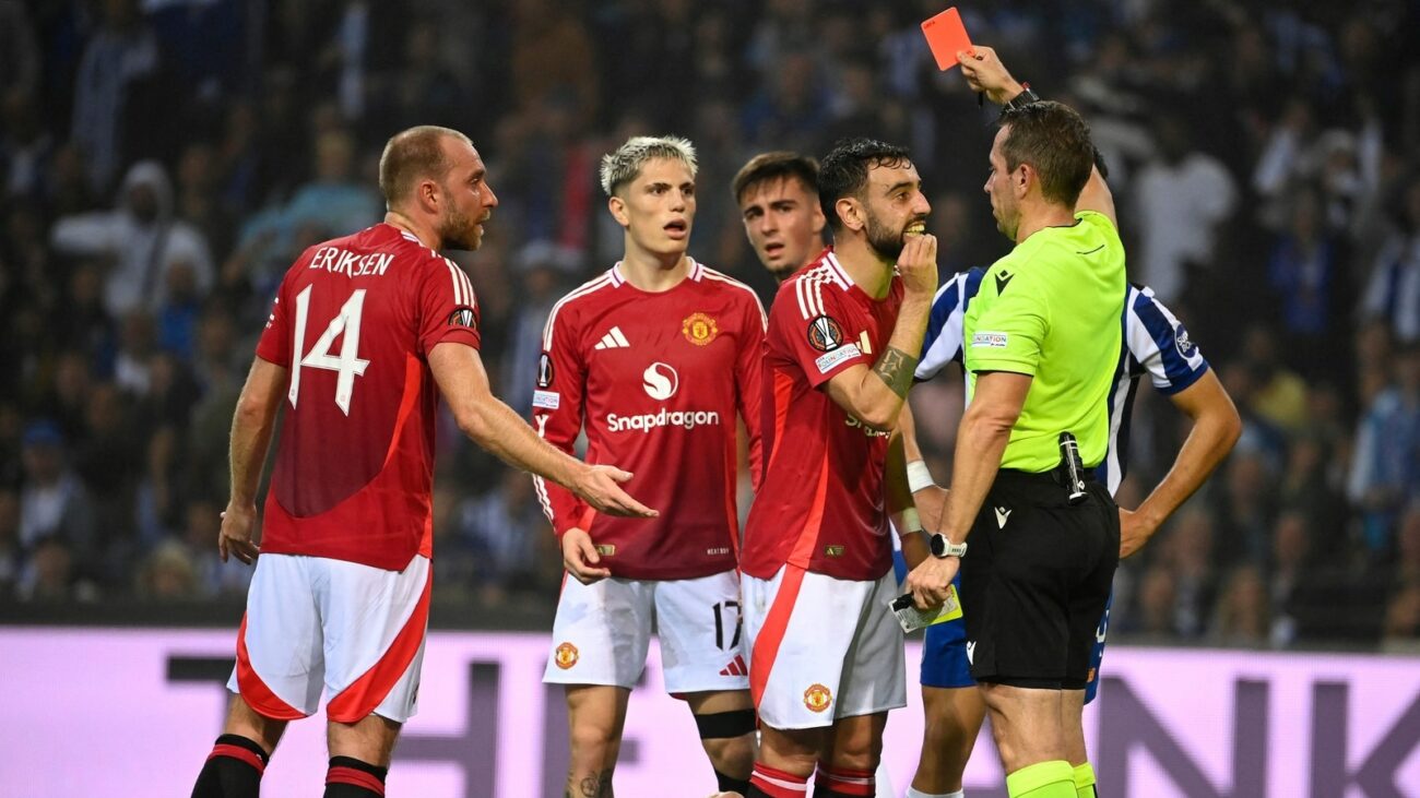 Manchester United Snatch Late Draw Against Porto After Fernandes Red Card