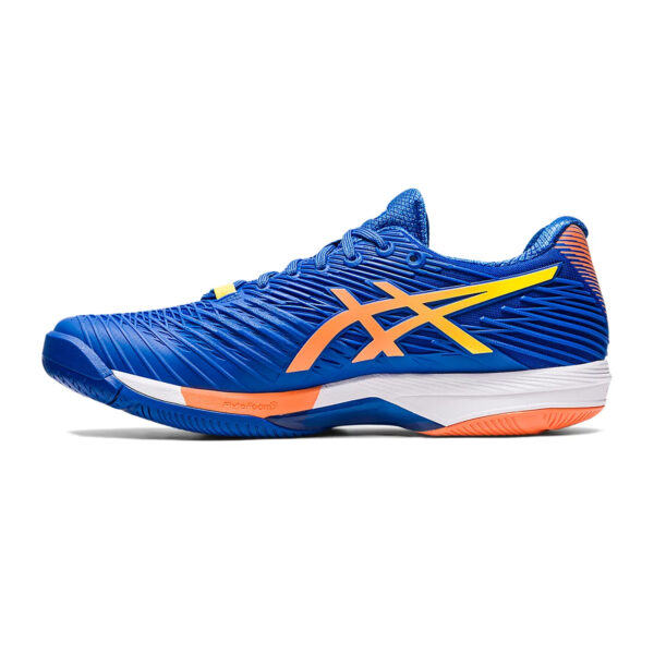 Asics Solution Speed FF 2 Novak Pack Tennis Shoes (Tuna Blue/Sun Peach)