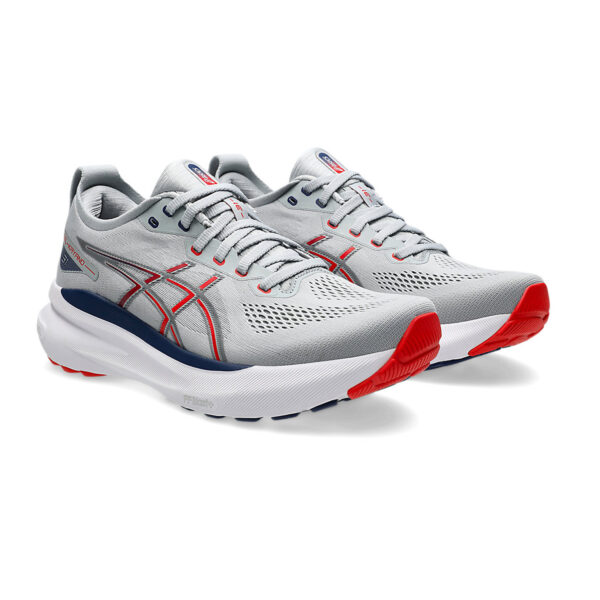 Asics GEL-KAYANO 31 Running Shoes (Piedmont Grey/Fiery Red)