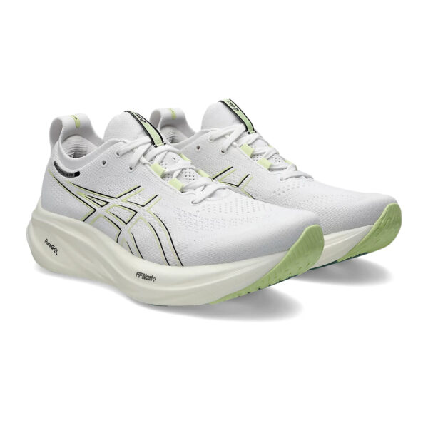 Asics GEL-NIMBUS 26 Running Shoes (White/Birch)