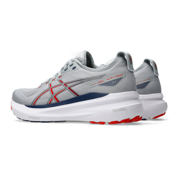 Asics GEL-KAYANO 31 Running Shoes (Piedmont Grey/Fiery Red)