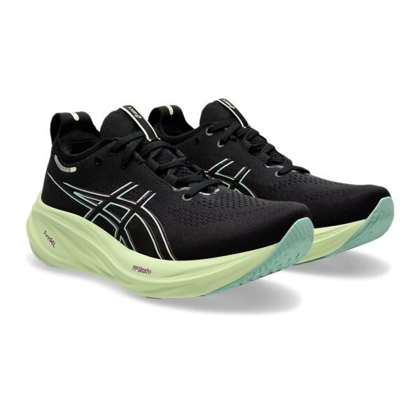 Asics GEL-NIMBUS 26 Running Shoes (Black/Cool Matcha)