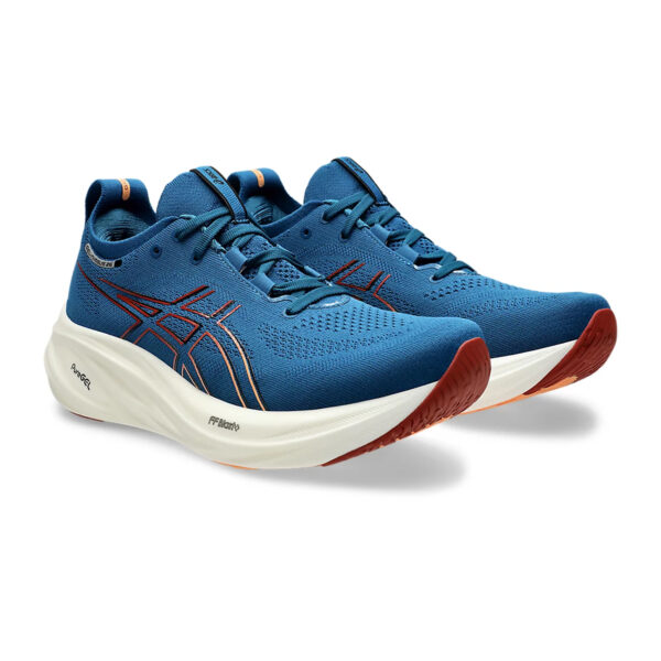 Asics GEL-NIMBUS 26 Running Shoes (Rich Navy/Faded Orange)