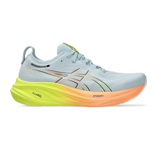 Asics GEL-NIMBUS 26 PARIS Running Shoes (Cool Grey/Safety Yellow)