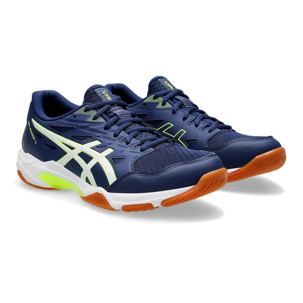 Asics Gel Rocket 11 Badminton Shoes (Blue Expanse/Safety Yellow)