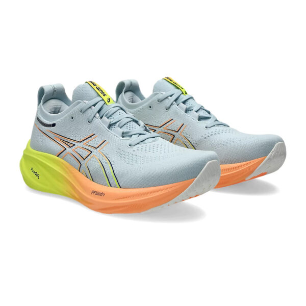 Asics GEL-NIMBUS 26 PARIS Running Shoes (Cool Grey/Safety Yellow)