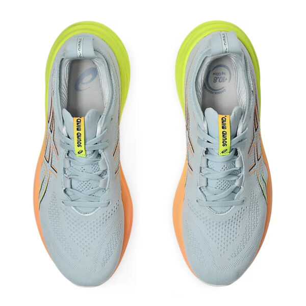 Asics GEL-NIMBUS 26 PARIS Running Shoes (Cool Grey/Safety Yellow)