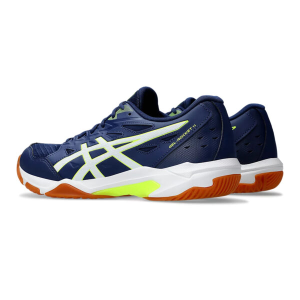 Asics Gel Rocket 11 Badminton Shoes (Blue Expanse/Safety Yellow)