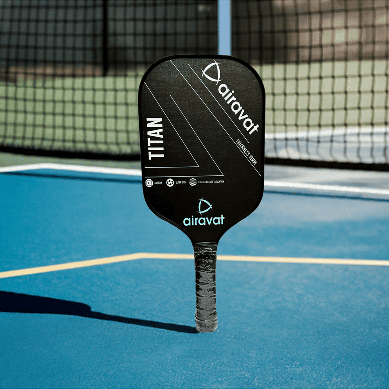 Airavat Titan 3K Carbon Pickleball Paddle (Black)