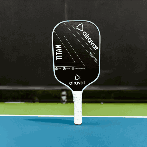 Airavat Titan 3K Carbon Pickleball Paddle (White)