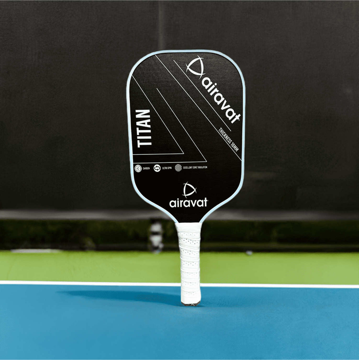 Airavat Titan 3K Carbon Pickleball Paddle (White)