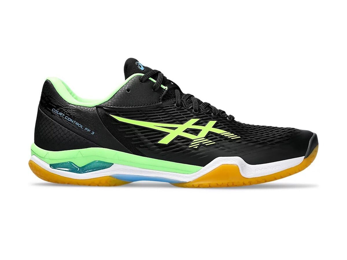Asics Court Control FF3 Badminton Shoes (Black/Lime Burst)