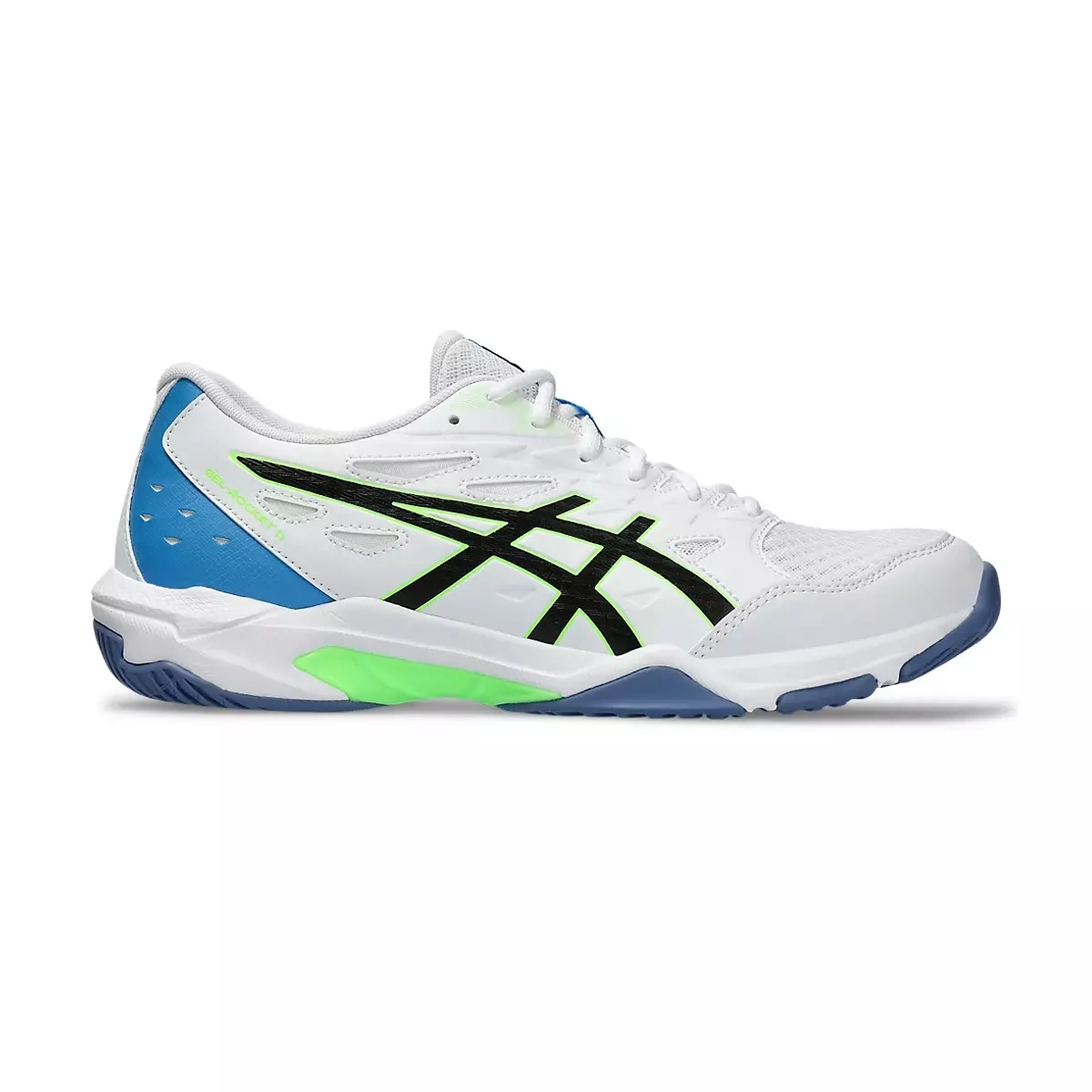Shop Asics Gel Rocket 11 Badminton Shoes (White/Lime Burst)