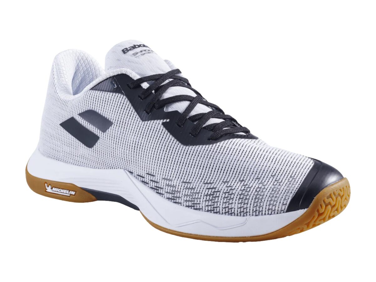 Shop Babolat Shadow Spirit 2 Badminton Shoes (White/Black) Online