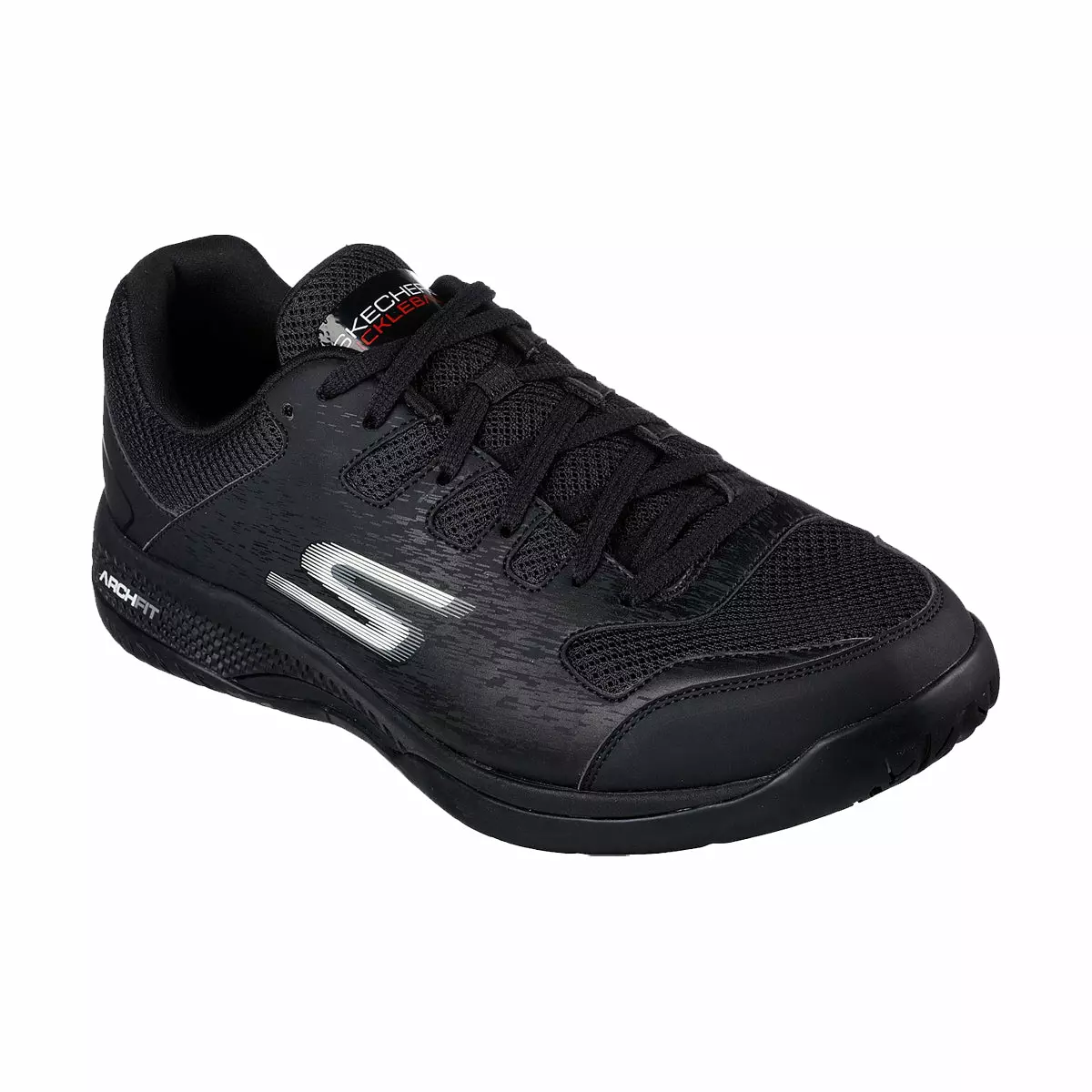 Skechers Men's Viper Court-Athletic Indoor Outdoor Pickleball Shoes with Arch Fit Support Sneaker, Black/Red 2, 10.5 Skechers Men\u0027s Viper Court Reload, Black⁄White, 6 UK: