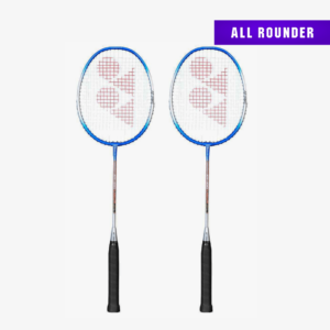 YONEX ZR 100 Strung Badminton Racket (Set of 2) Light blue