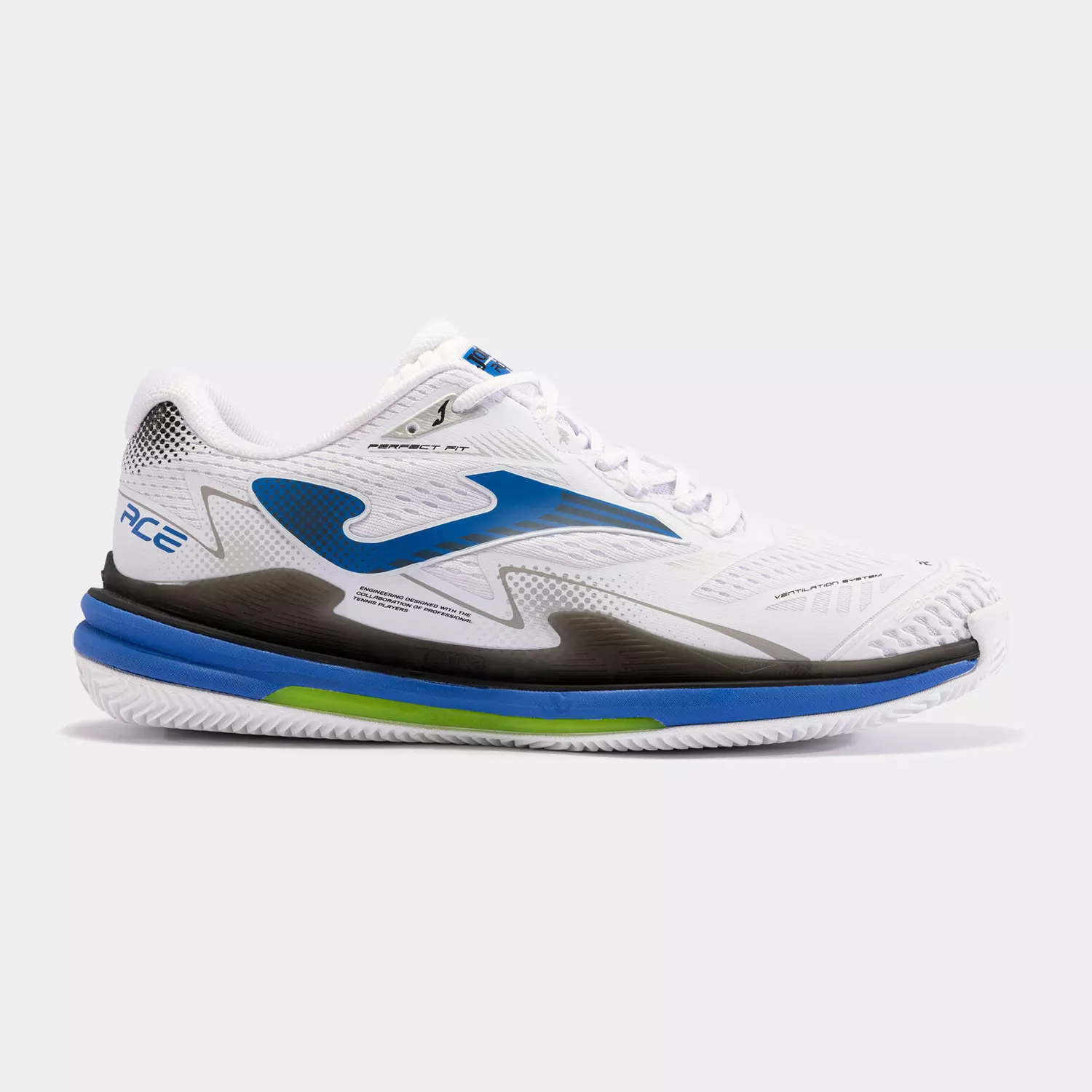 Joma Ace 2402 (White/Blue) Tennis Shoes