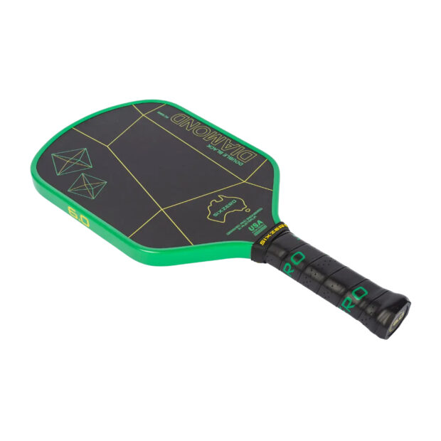 Six Zero Double Black Diamond Pickleball Paddle (Australia Green:Gold) - 16mm