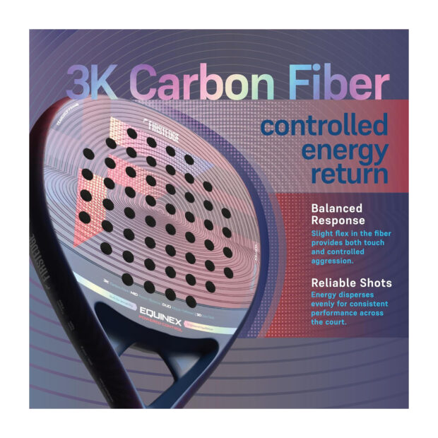 FirstEdge Equinex 3K Carbon Padel Racquet