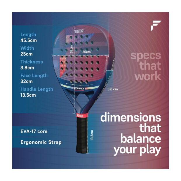 FirstEdge Equinex 3K Carbon Padel Racquet