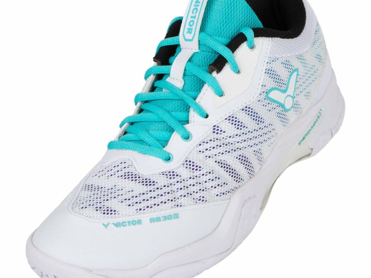 Victor A830 IV Badminton Shoes (Bright White/Blue) -God of Sports