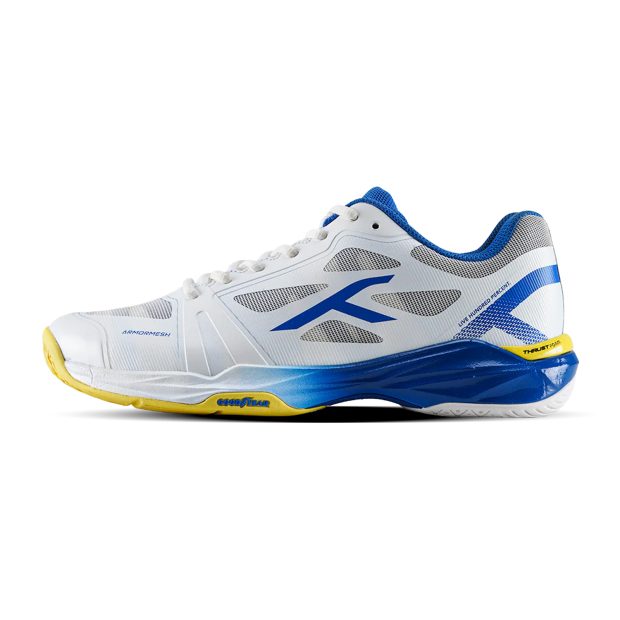 Hundred Phenom Badminton Shoes (White/Blue/Yellow)