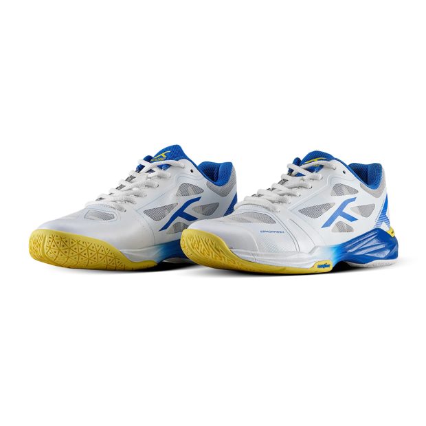 Hundred Phenom Badminton Shoes (White/Blue/Yellow)