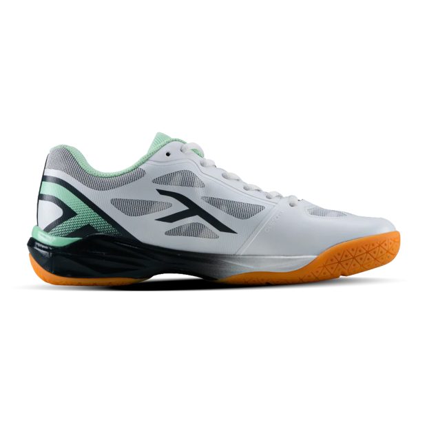Hundred Phenom Badminton Shoes (White/Grey/Green)