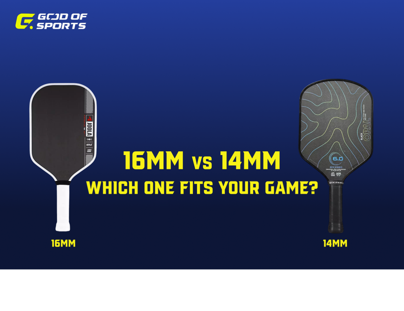 16mm vs 14mm pickleball paddle – which thickness is right for your game