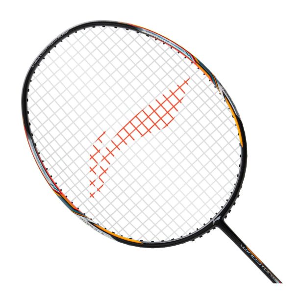 Li-Ning Windstorm 72 S Badminton Racket (Black/White/Orange)