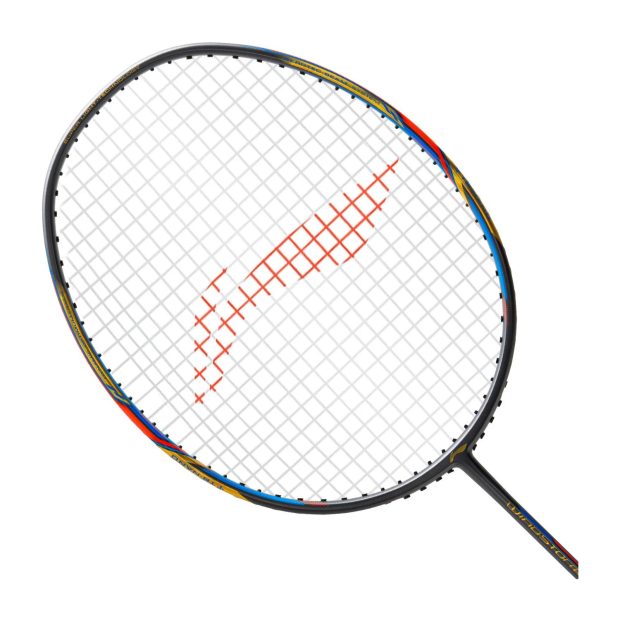 Li-Ning Windstorm 72 S Badminton Racket (Dark Grey/Gold/Blue)
