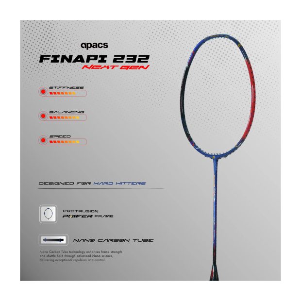 Apacs Finapi 232 Next Gen Badminton Racket (Navy)