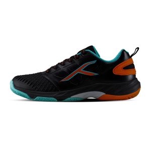 Hundred Hyper Court Badminton Shoes (Black/Orange/Blue)